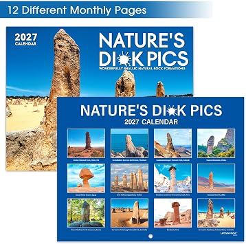 هدايا Gag - Funny 2024 Wall Calendar، 2024 Calendar with Thick Paper، 8.5 x 11 ( Open )، Jan. 2024 - Dec. 2024، Best for White Elephant Gag Gifts - Nature's Di*كانساس