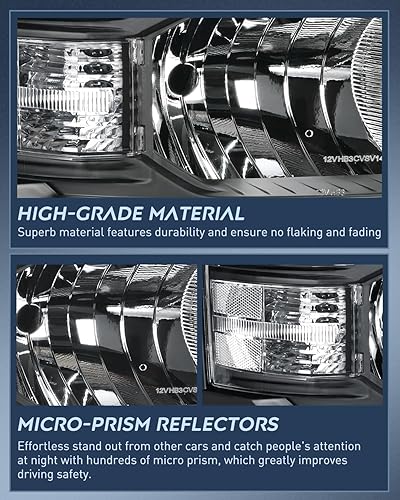 Miniatura 86 de Nilight Headlight Assembly Compatible with 1988 1989 1990 1991 1992 1993 Chevrolet GMC C/K 1988-1993 Silverado Suburban Sierra Blazer Tahoe Yukon