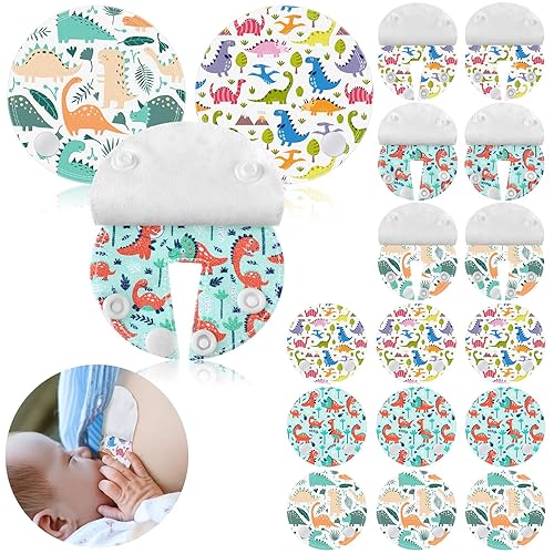 Breling Paquete de 18 almohadillas de tubo de alimentación, almohadillas de botón Gtube, almohadillas de botón reutilizables para niños, suministros