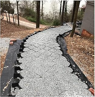 Ground Grid Paver Stabilization, 2in Thick Geo Cells Cellular Confinement System for Outdoor Pavers, Load 1800 Lbs Per Sq Ft (Size : 1x7m(3.3x23ft))