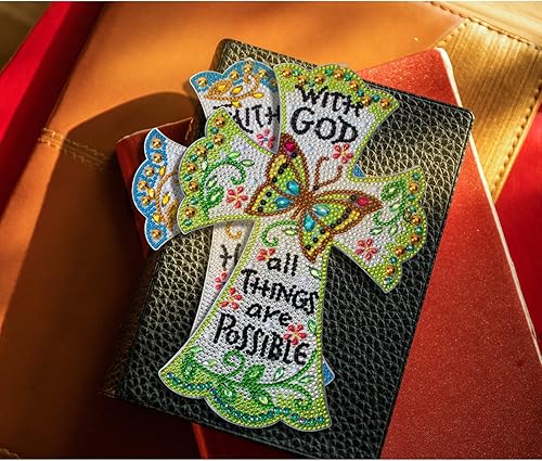 Miniatura 7 de Paquete de 2 kits de pintura de diamantes cruzados 5D DIY pintura de diamante Cruz de forma especial kit de arte de diamante mariposa pájaro