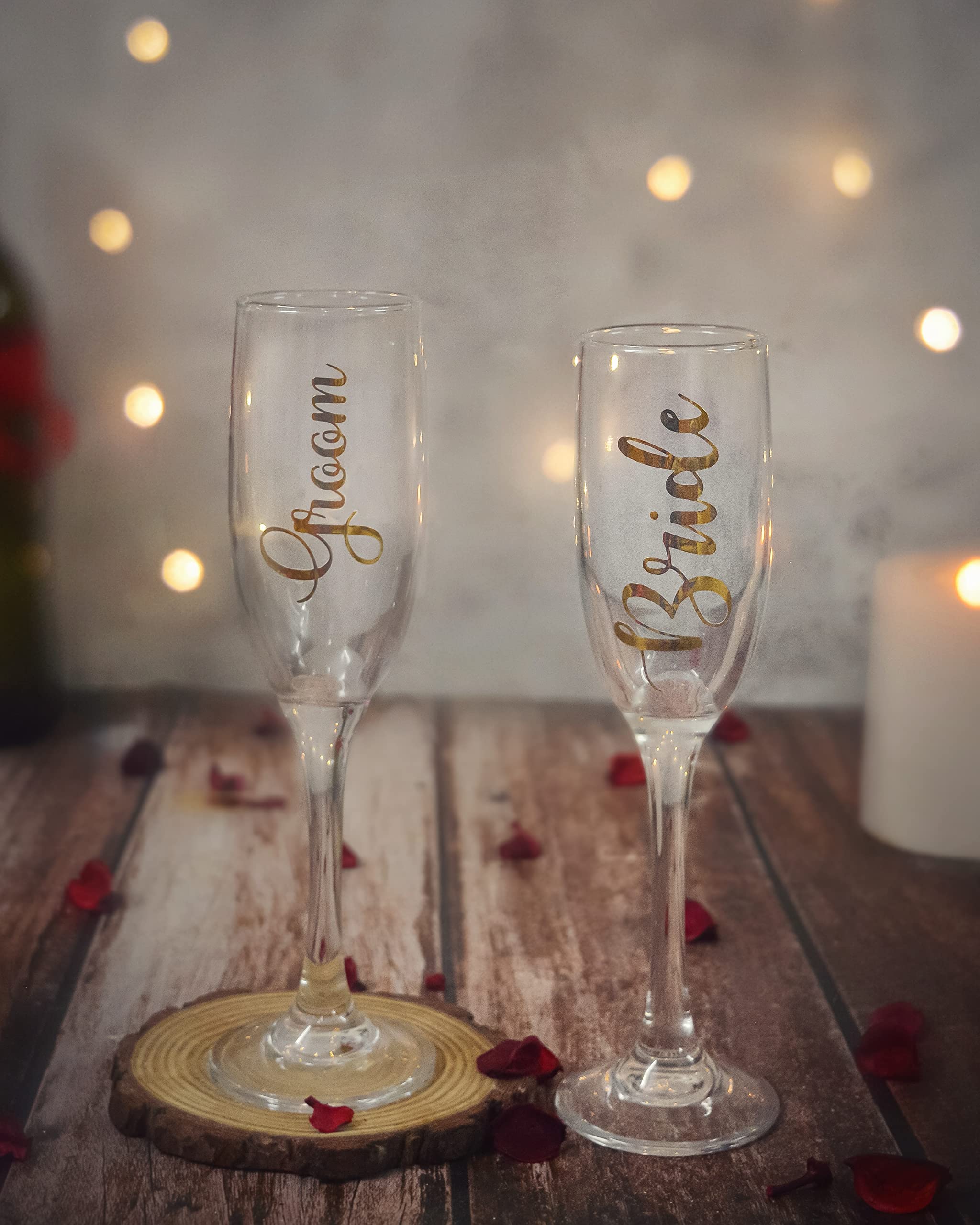 The Bling Stores, Personalise Name on Red Wine Glasses, Transparent,Standard,Gift for Couples, Gift for Husband & Wife.(Set of 2) — Amazon image 3