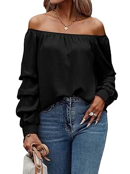 YILON イロン BIJOU OFFSHOULDER BLOUSE BLACK 61ZL5EoBoPL._UY1000_.jpg