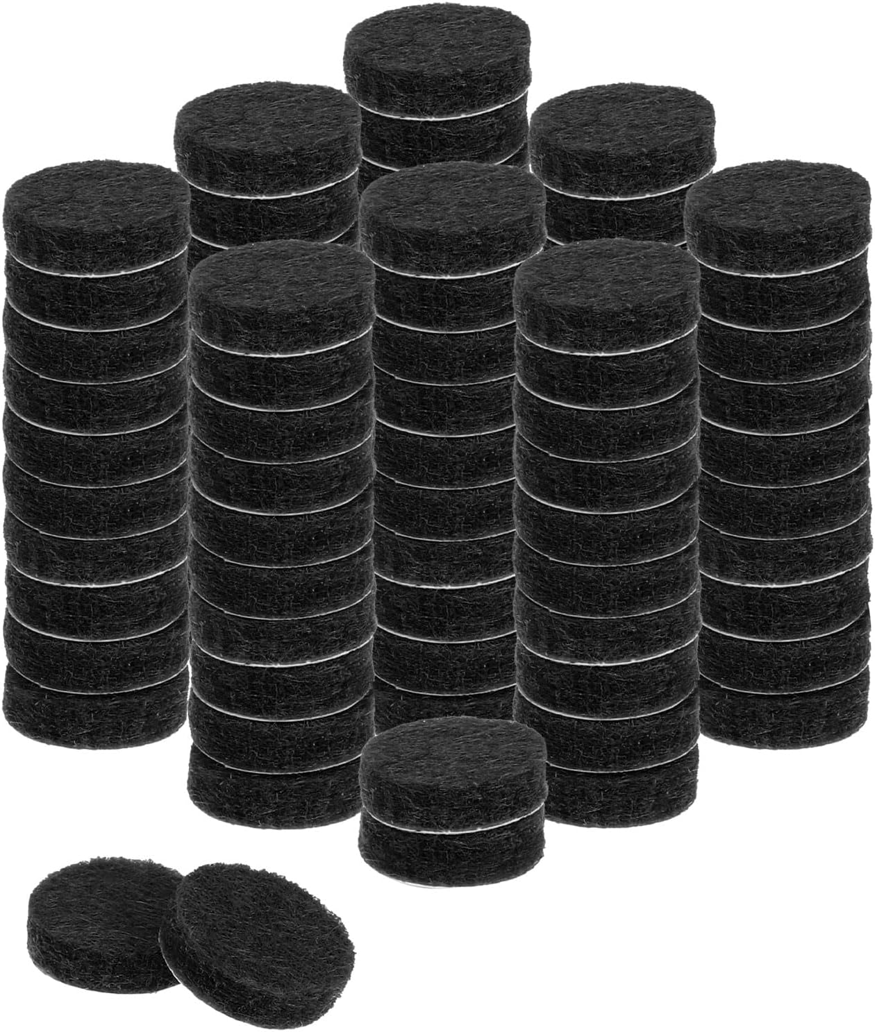 uxcell Round Felt Furniture Pads, 28Pcs 0.4" Dia x 0.12" Thick Adhesive Backed Felt Non-Slip Anti-Scratch Felt Pads Chair Leg Protectors for Protecting Hardwood Floor, Green