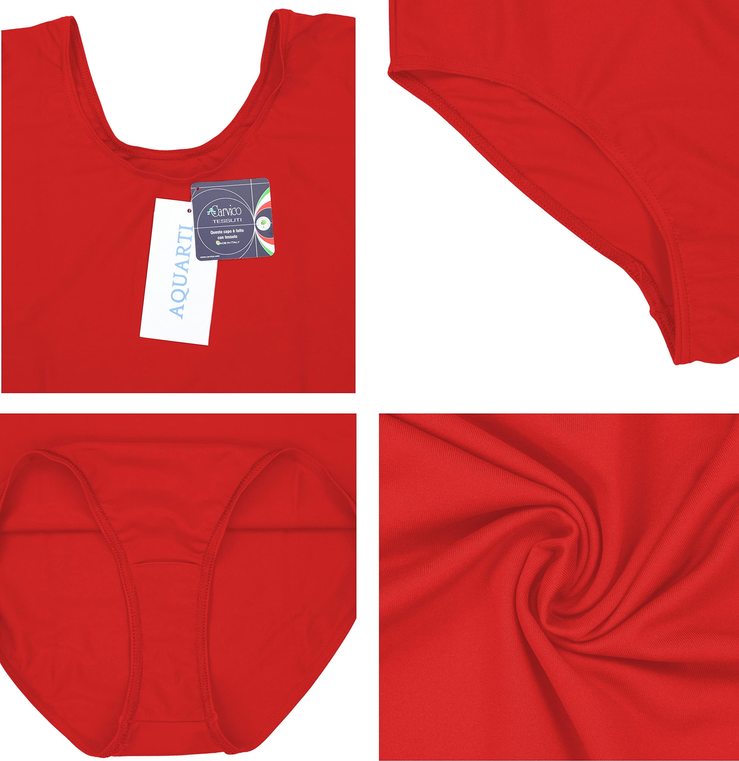 Aquarti Justaucorps de Gymnastique à Manches Courtes Femme Danse Classique Leotard