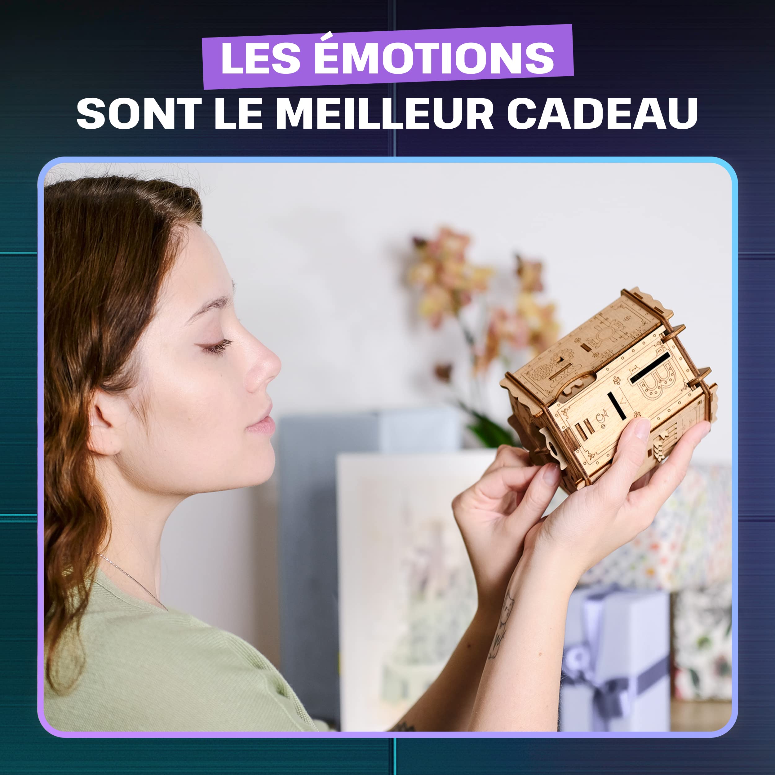 ESC WELT Fort Knox Box Pro - Casse-Tête en Bois - Boite Escape Game - Jeu de Réflexion pour Adultes et Adolescents - Cadeau pour Anniversaire, Fêtes des Pères - Cadeau Paques Enfant