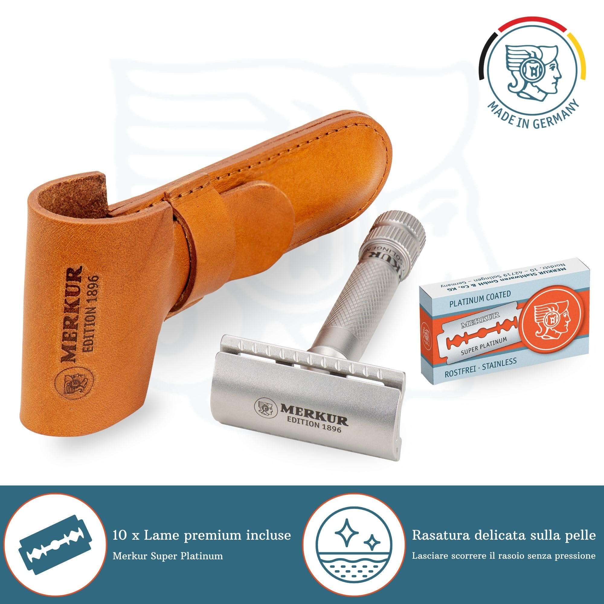 Merkur rasoio di sicurezza 34 special edition 1896 acciaio inox