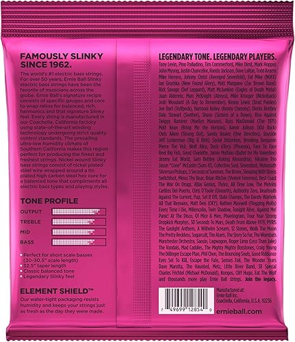 Miniatura 4 de Ernie Ball Cuerdas de guitarra de bajo Slinky regulares de escala corta calibre 45-105 P02852
