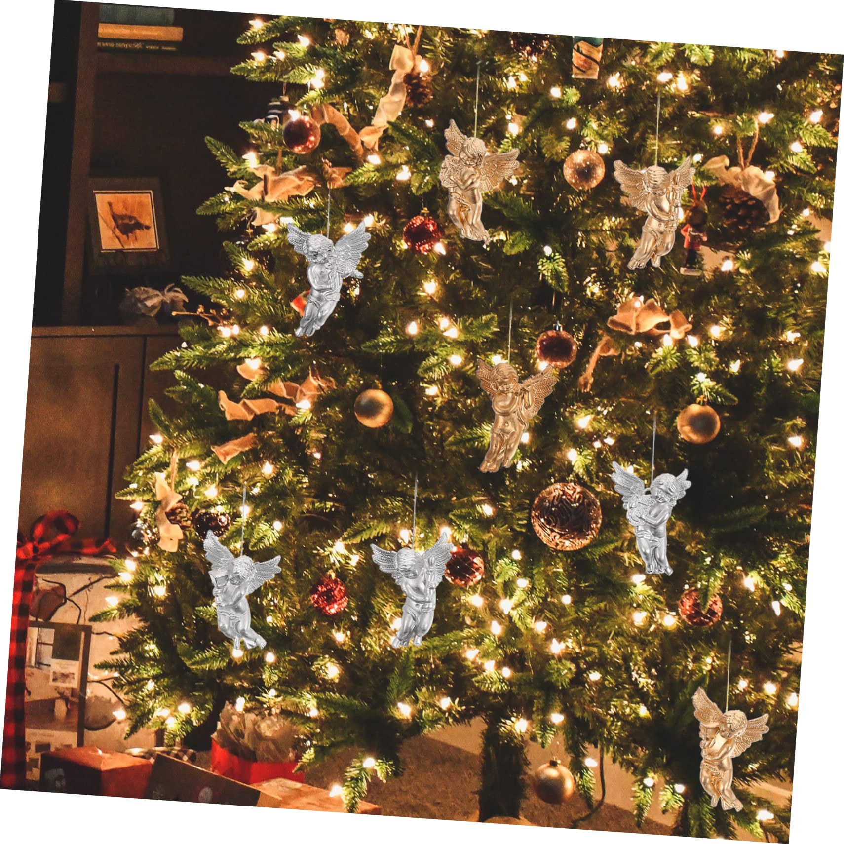 TOPBATHY 96 Piezas Colgante Ángel De Navidad Adorno Colgante Navideño Adornos De Navidad Ángel Colgante Adorno Colgante De Árbol De Ángel De Muñeca Decoración El Plastico
