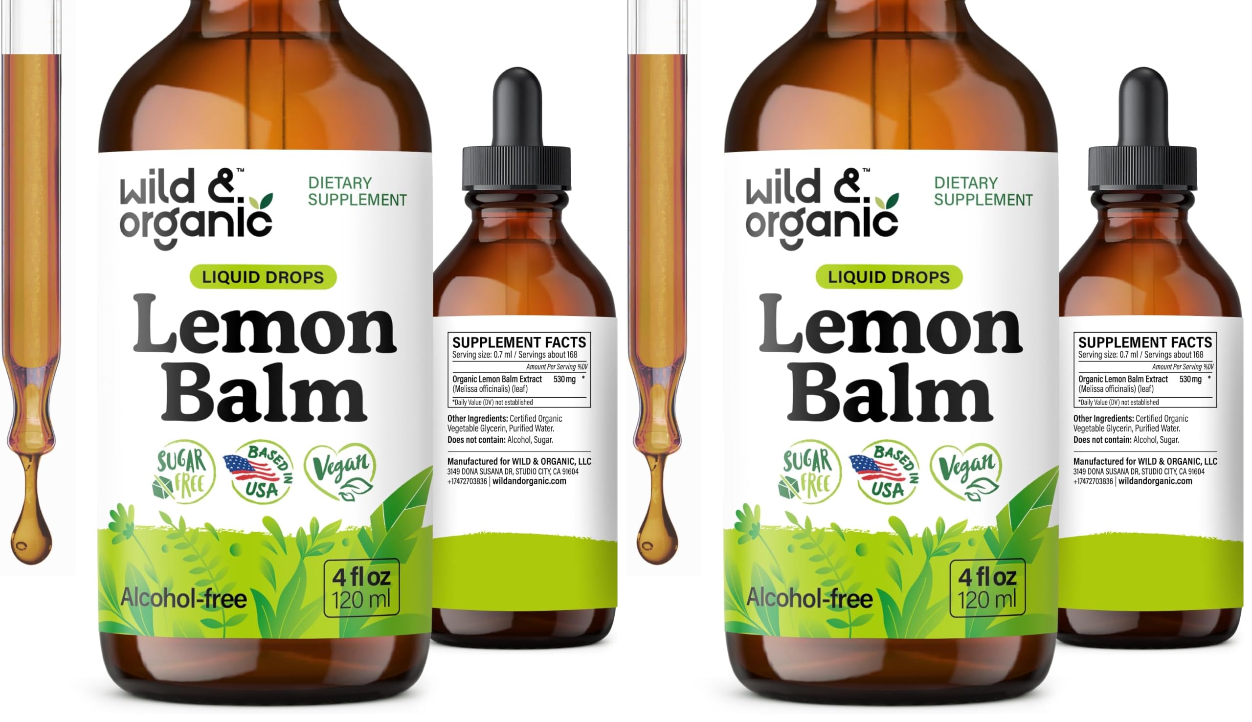 USDA Organic Lemon Balm Tincture for Good Mood - Melissa Drops - 4 oz — Amazon image 10