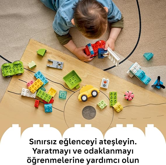 LEGO DUPLO İlk Yaratıcı Araçlar 10474-1.5 Yaş ve Üzeri Kız ve Erkek Çocuklar için Figür İçeren Eğitici Yaratıcı Oyuncak Yapım Seti, Çocuklar için Eğlenceli Doğum Günü Hediyesi Fikri (42 Parça)