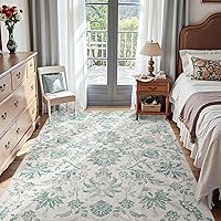 Vista 136 de jinchan Tapete de pasillo o cocina lavable, de época, reverso de hule antideslizante, ultradelgado, floral, para dormitorio, baño, lavandería y sala