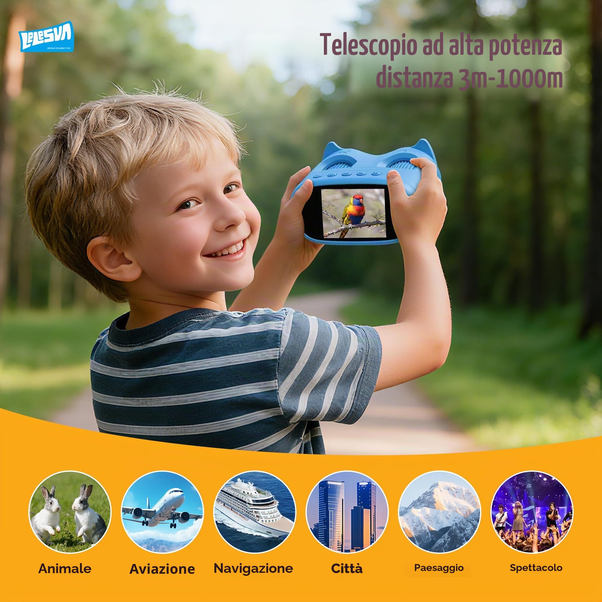 Microscopio e Telescopio 2 in 1, Mini Microscopio Portatile Tascabile 1000X, Telescopio Portatile 1000 m, Telescopio 10X Per Bambini, Telescopi Per Bambini con 1920P, Ottimo Giocattolo Scientifico