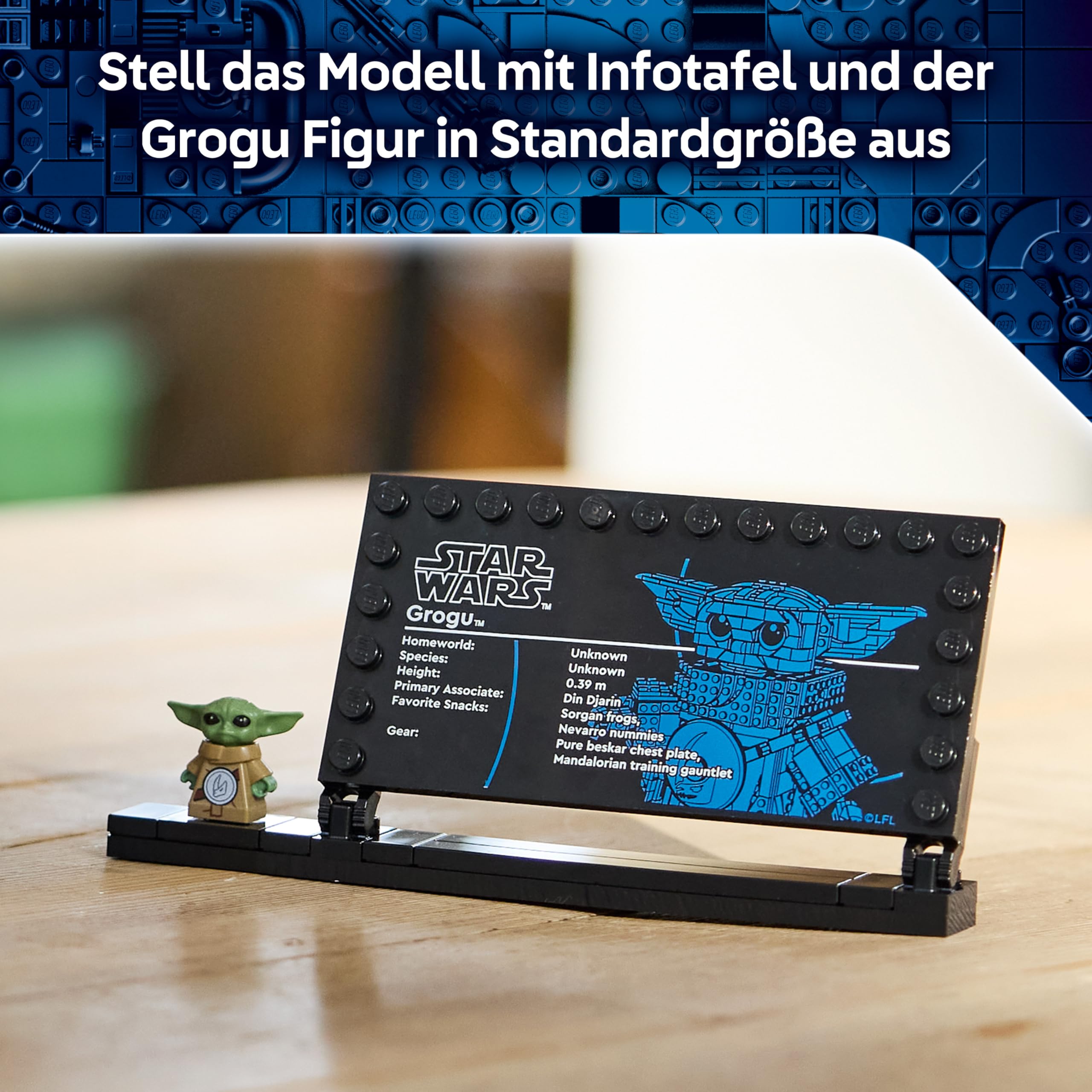 LEGO Star Wars 75446 Grogu (Lehrling des Mandalorianers) - Spielfigur Modellbau mit Beskar-Rüstung als DIY Deko - Geschenk für Jungen und Mädchen ab 10 Jahren sowie Filmfans