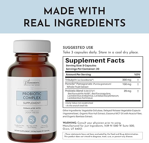 Miniatura 3 de Complejo probiótico 60 cápsulas 5 mil millones de UFC con prebióticos y postbióticos Apoya el equilibrio digestivo, la salud intestinal, la