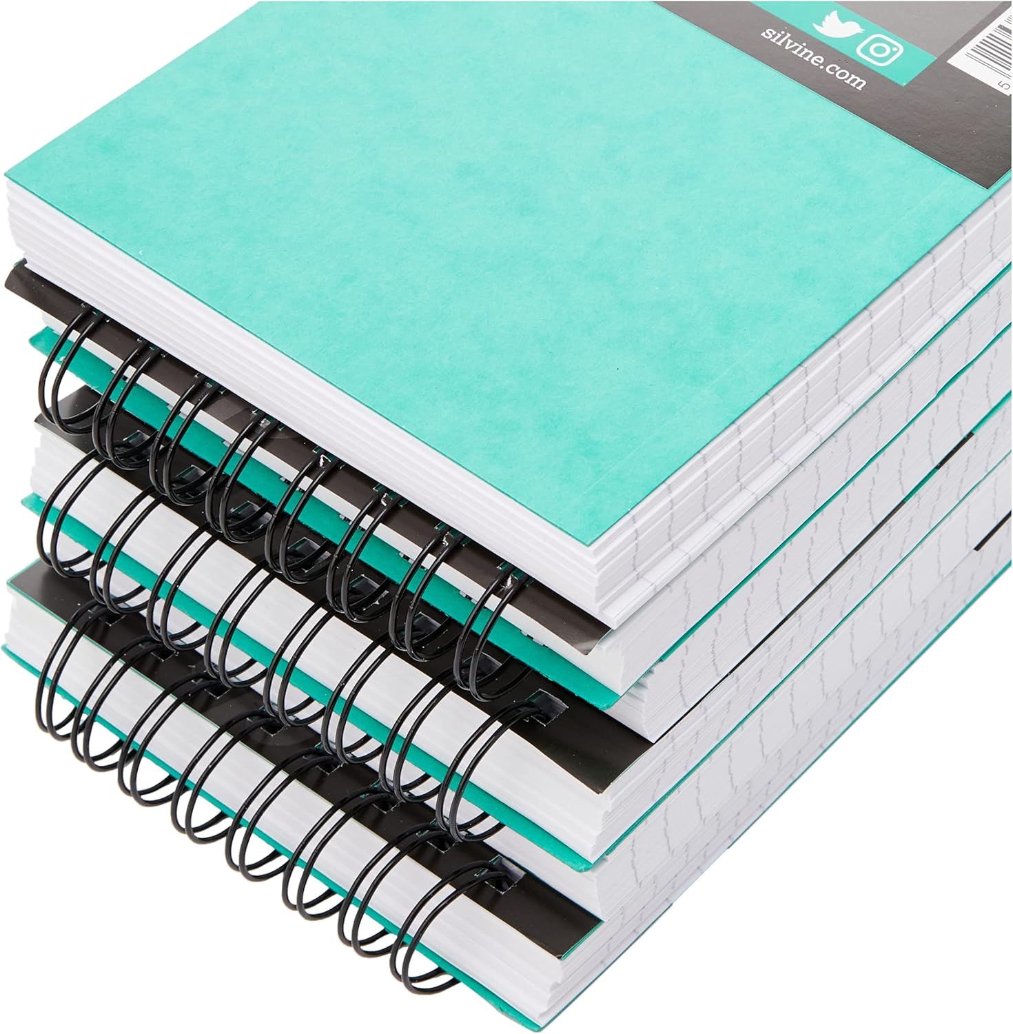 Silvine Luxpad 8x5 Spiral Reporters Notepad with 200 Feint Ruled Pages and Durable Pressboard Covers. [Pack of 6]