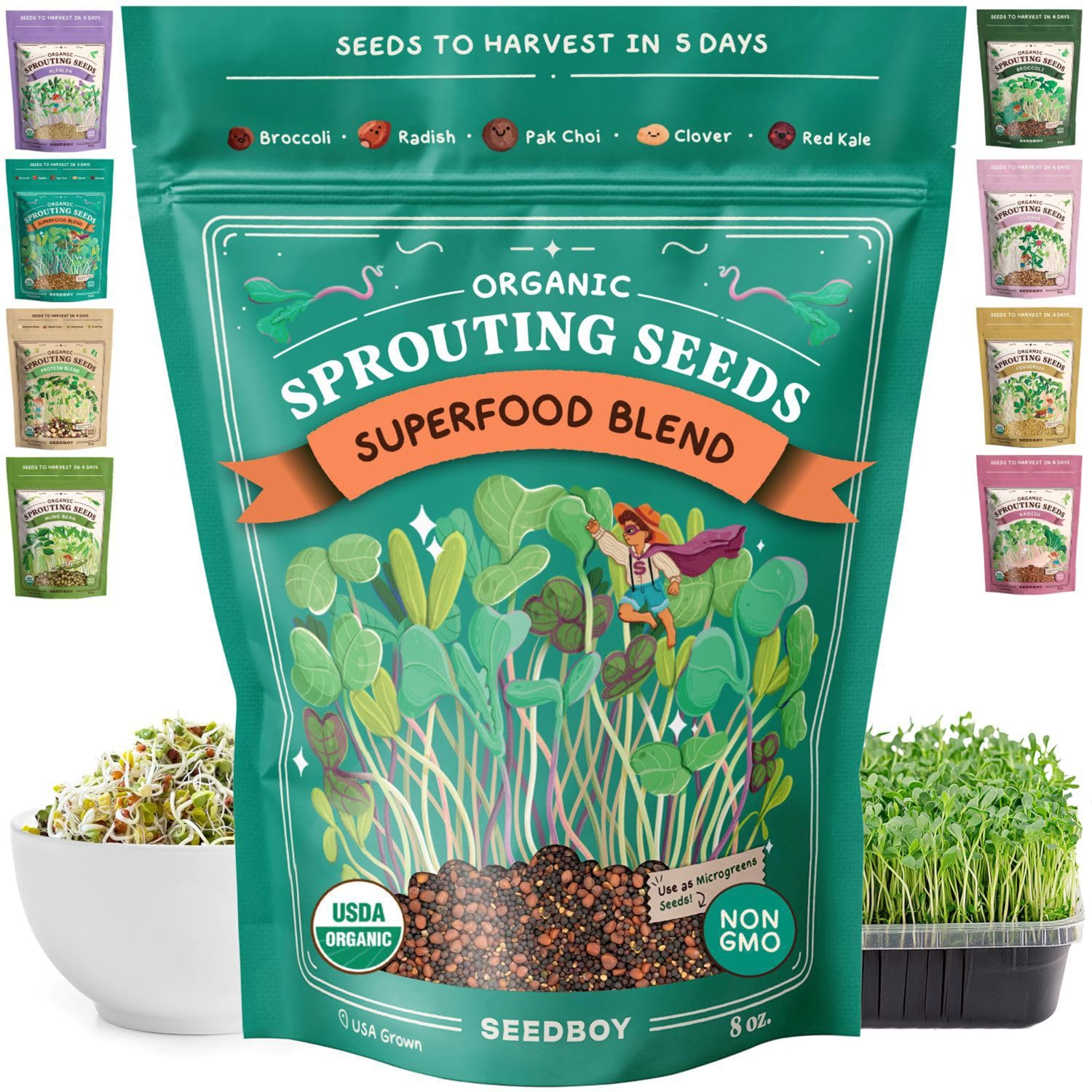 Seedboy Organic Superfood Sprouting Blend