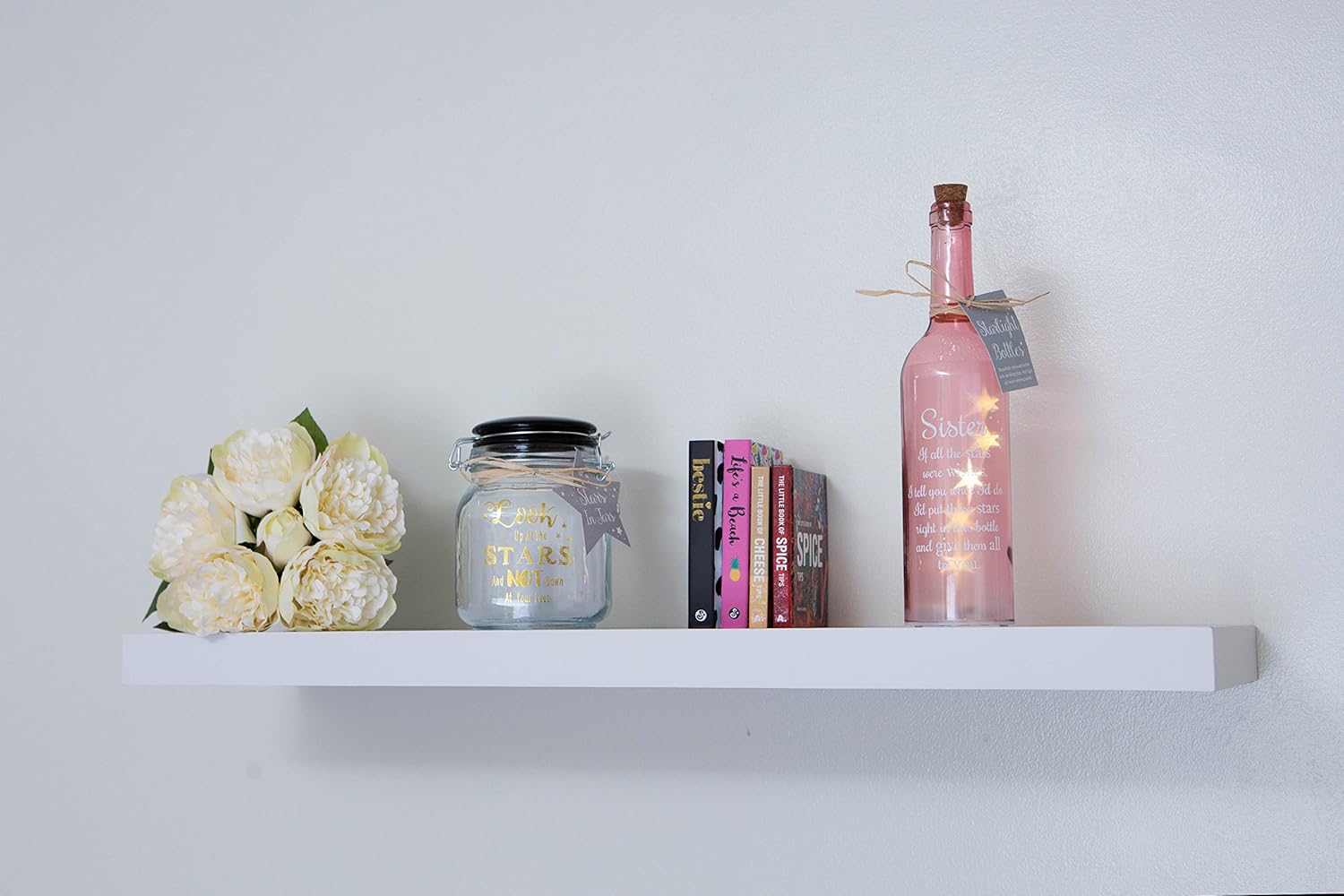 Boxer Gifts Light-Up LED Sister Glass Starlight Bottle | Beautiful, Decorative Homeware Gift Perfect For Birthday, Christmas | Complete With Gorgeous Gift Tag,Pink