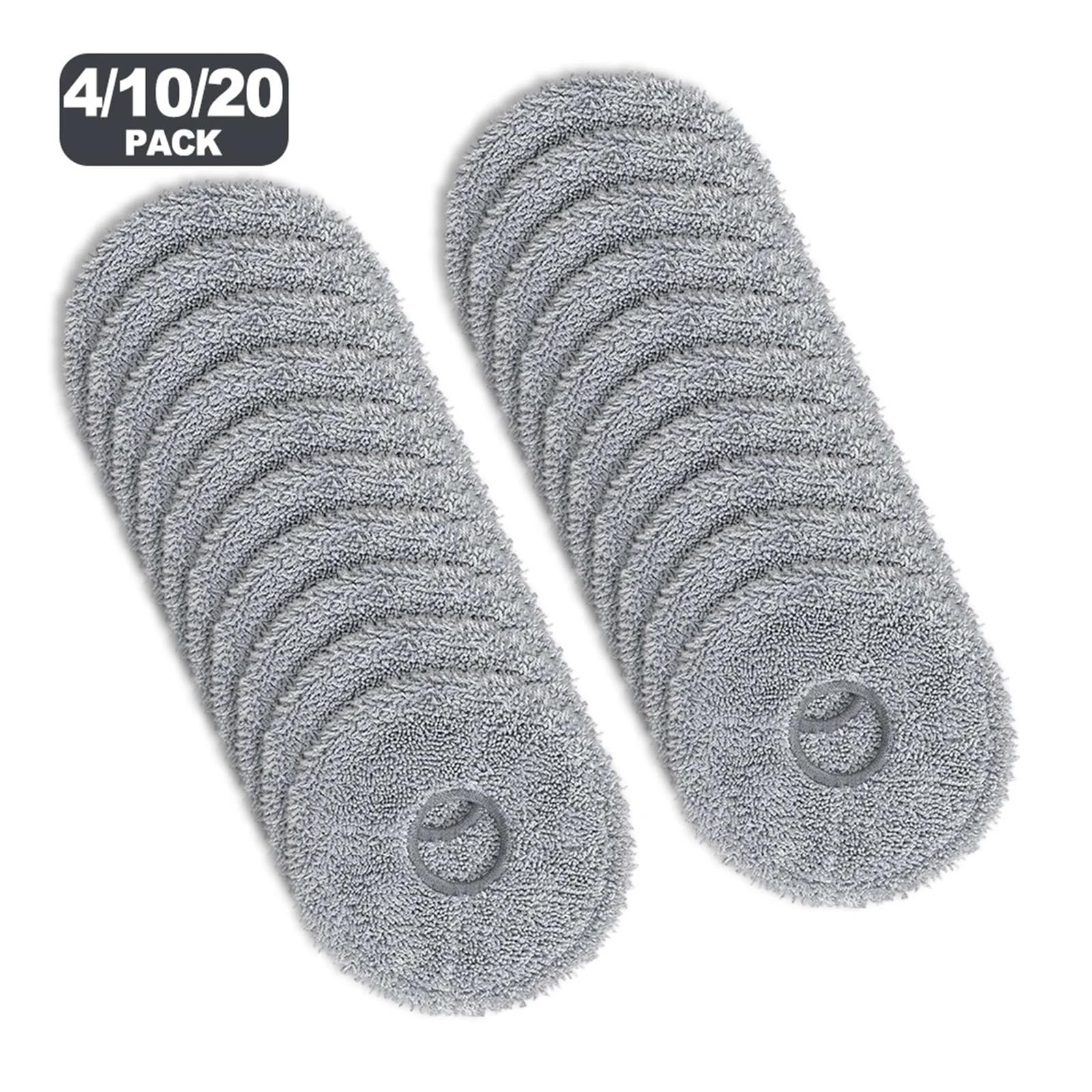 Paño De Microfibra For Fregona De Fácil Limpieza, Paños De Fregona Grises For Aspiradora Robot, Piezas Compatibles, Fácil Instalación, Compatible Con Conga 9590 10090(10 PACK)