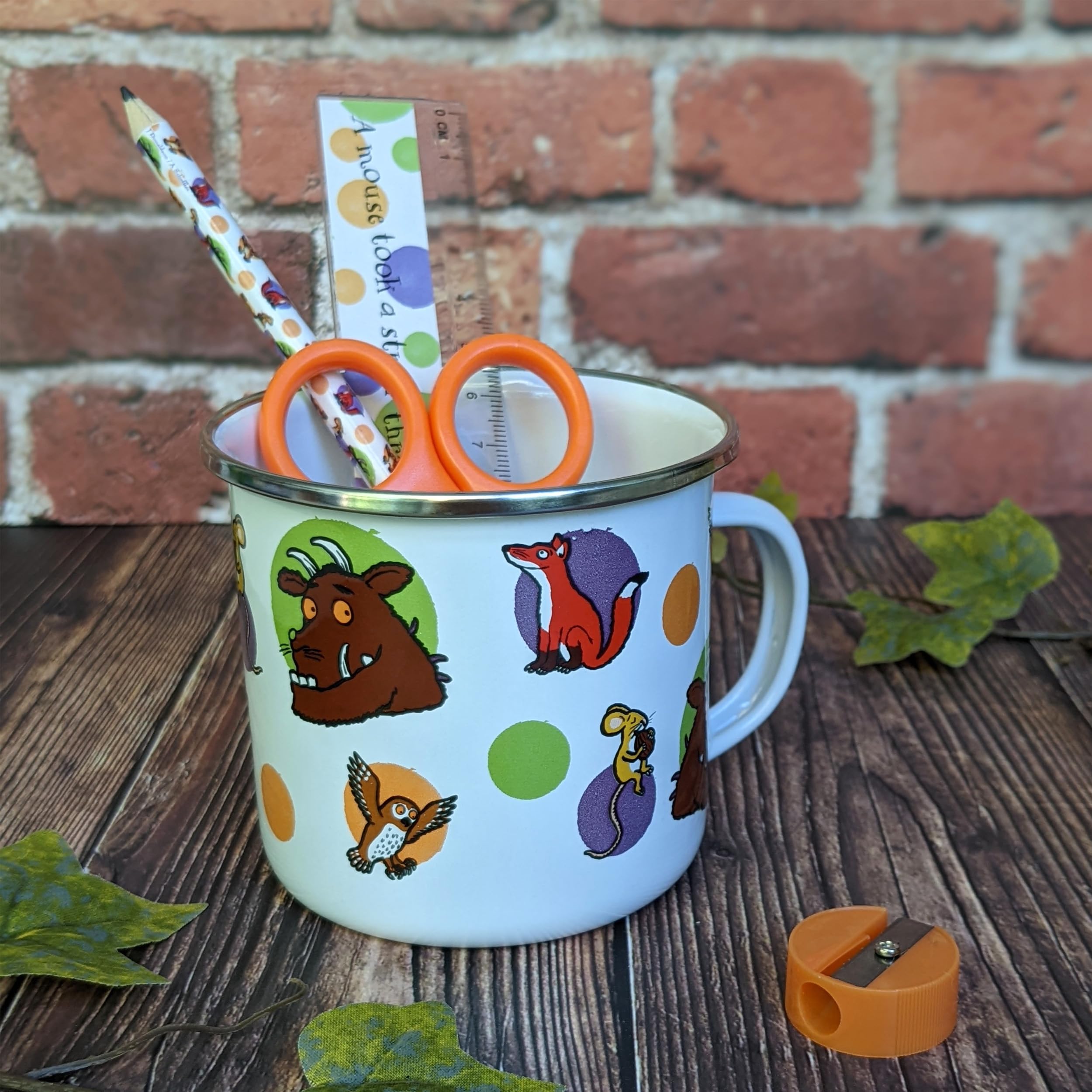 Gruffalo Enamel Mug by Robert Ferderick, The Gruffalo, Travel Size - Image 2