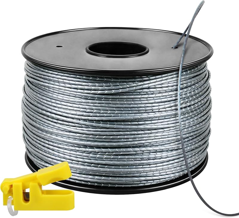 0.095'' Titanium Force Spooled String Trimmer Line for Husqvarna 639005102 | 840Ft Commercial Grade Polymer Trimmer Line, Abrasion Resistant Low Noise with Cutter, for Lawn Garden Weed Trimming