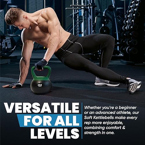 Miniatura 6 de Pesas rusas suaves  Pesas rellenas de arena de mar y hierro para mujeres y hombres  Juego de campanas de caldera codificadas por colores