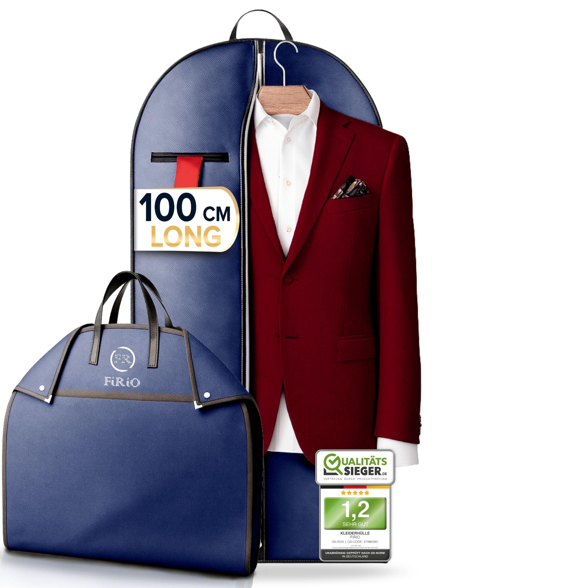 Housse Costume Voyage Pliable Premium FiRiO - 2x Épaisse - Protection Vêtements Homme Femme 100x60cm