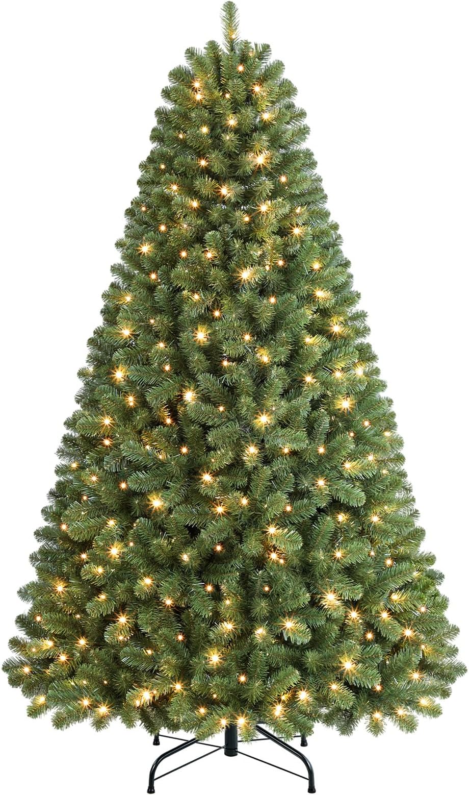SHareconn 6FT Pre Lit Christmas Tree with 350 Multi Color Lights, 17 Modes
