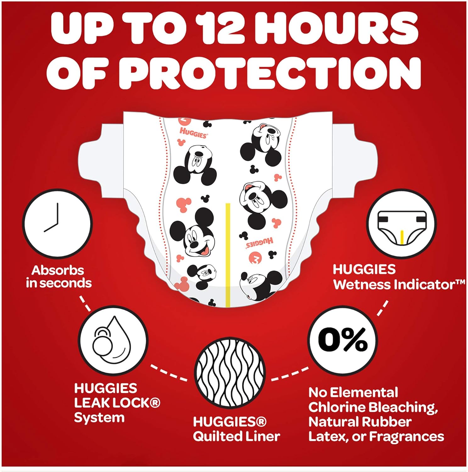 HUGGIES Snug & Dry Baby Diapers One Month Supply, 210 Count (Packaging May Vary)