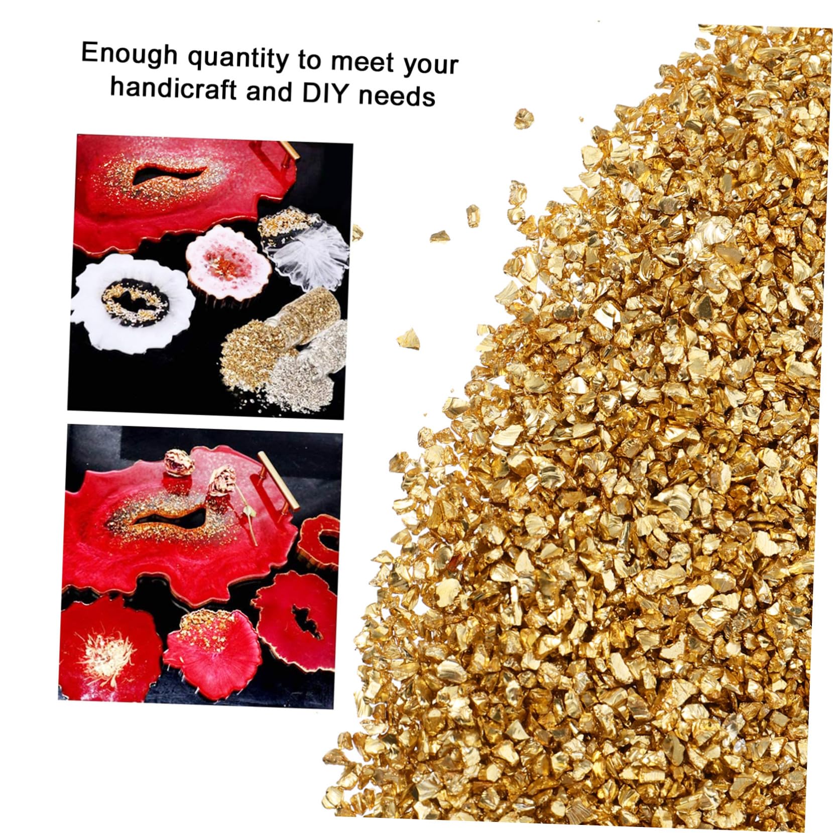 Goldene Unregelmäßige Glassplitter 500g für Bastelarbeiten