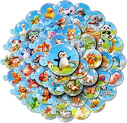 Anboor Stickers for Water Bottles, 50PCS Waterproof Vinyl Cute 3D Animal Sticker for Laptop Luggage Skateboard Teens Adults