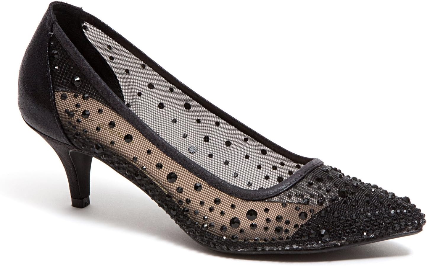 Rhinestone Mesh Dressy Shoes, Silk