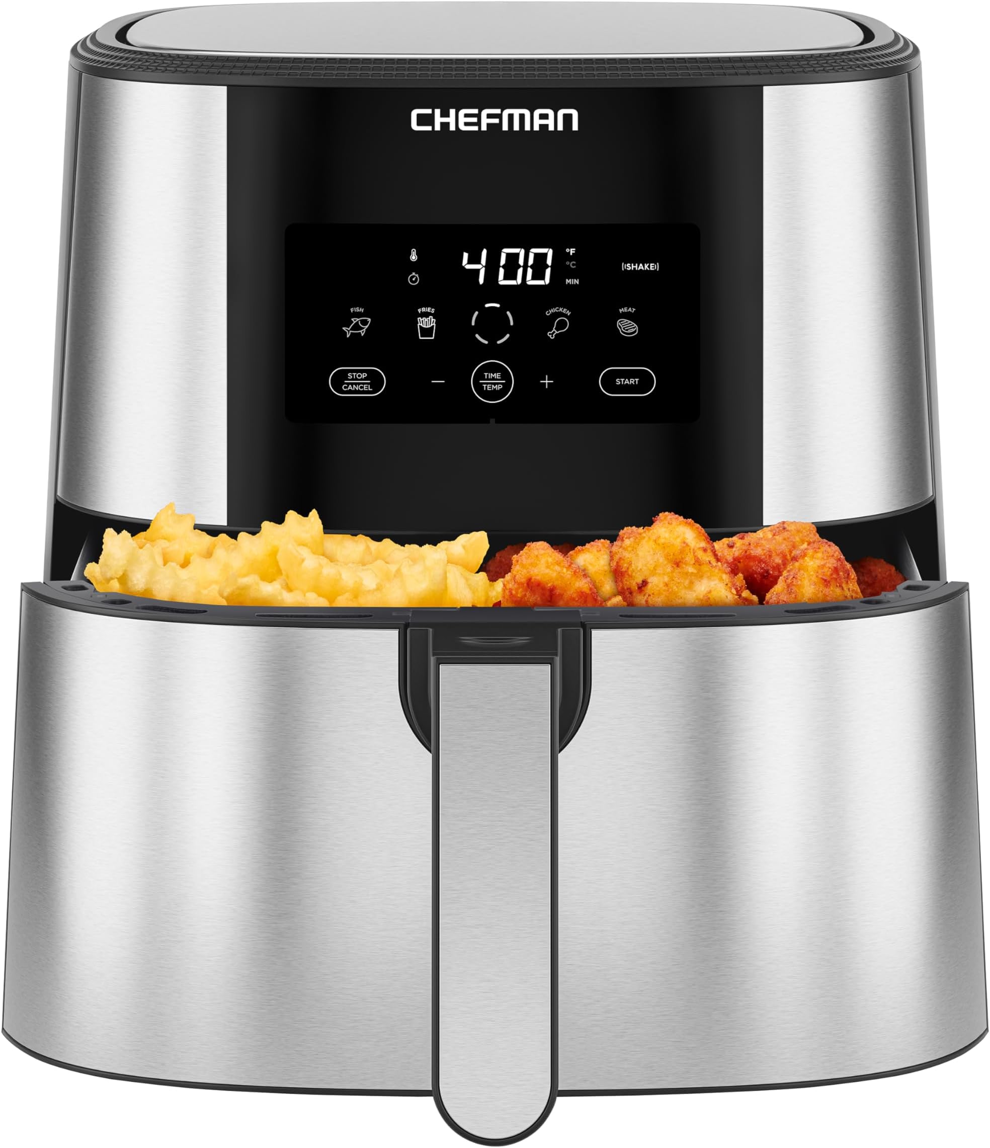 Chefman TurboFry Air Fryer, XL 8Qt Capacity, Basket Divider For Dual