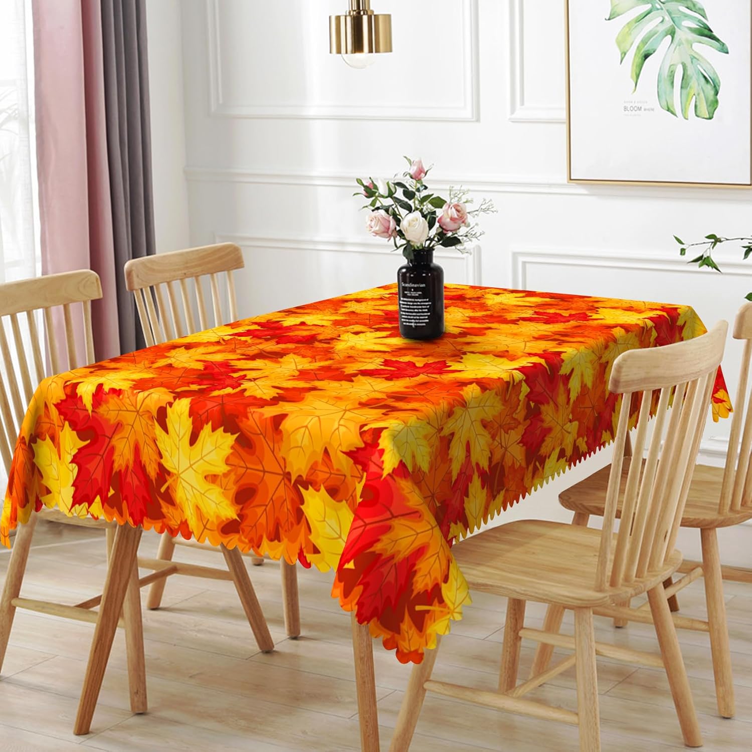 70x140inches Vintage Sunflower Tablecloth Rustic Yellow Flower Green Leaves Printed Table Cloths Spill Proof Washable Fabric Table Cover for Farmhouse Kitchen Dining Room Picnic Party Decor