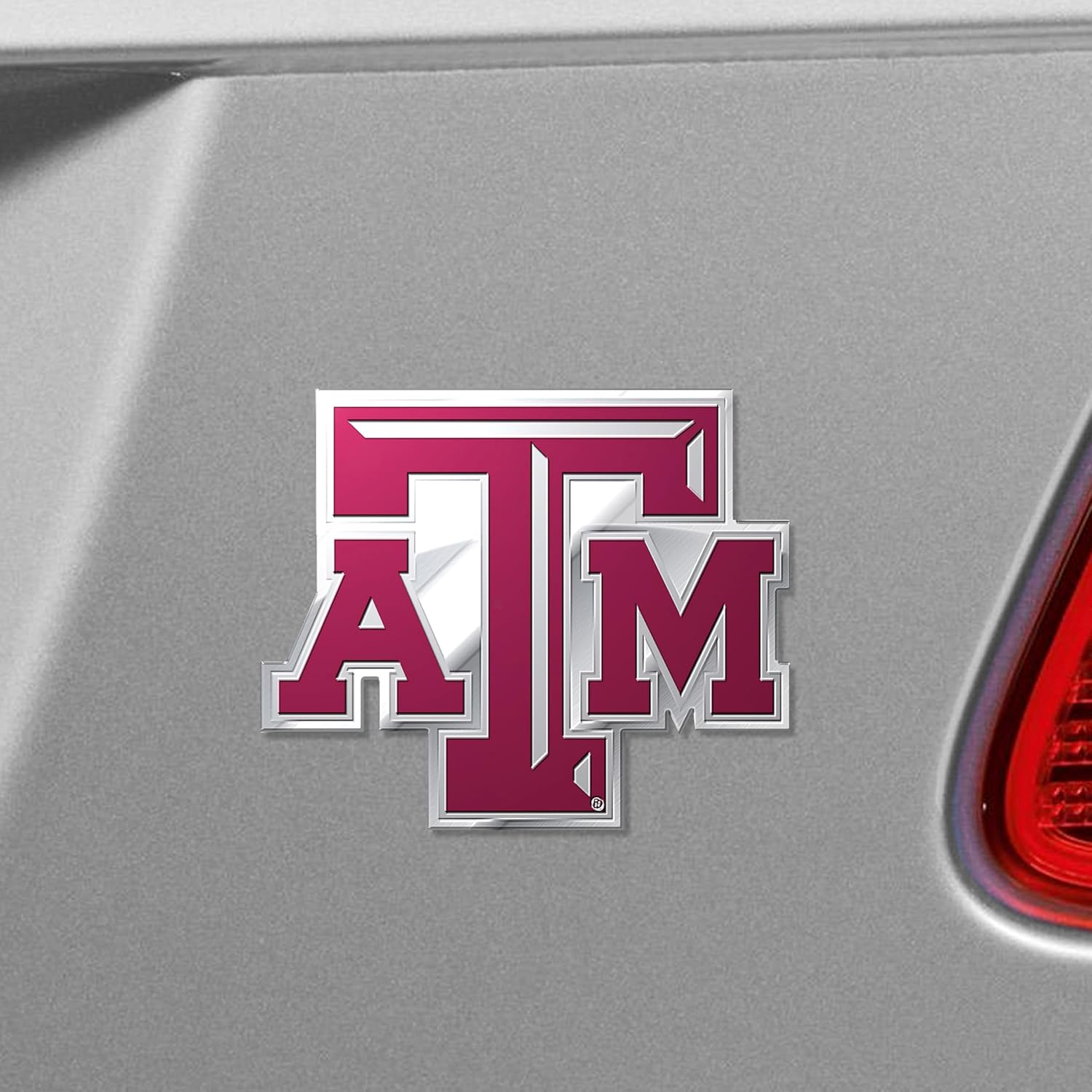 FANMATS 60561 Texas A&M Aggies Heavy Duty Aluminum Embossed Color Emblem, Auto Emblem Decal