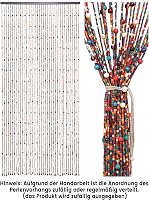 Ezcasch Színes Bambusz Gyöngyfüggöny 90x200 cm - Bohém Stílusú Ajtó- és Ablakdekoráció, Rovarháló, Kézműves Szivárvány Térelválasztó 2