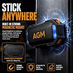 AGM Magnetic Portable Speaker Bluetooth 5.4, Stereo Sound, Punchy Bass, TWS Pairing, USB-C, IPX7 Waterproof, Ambient Light for Outdoors Party Holiday Golf Gifts