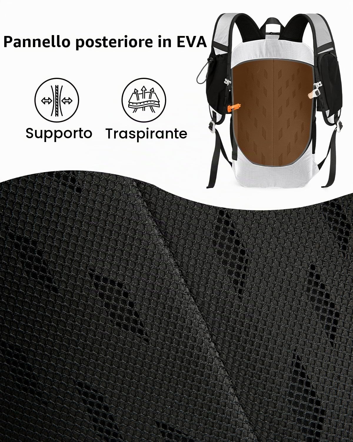 Zaino da trekking da donna, 25 l, ultraleggero, traspirante, unisex, per ciclismo, attività all'aperto, campeggio, viaggi