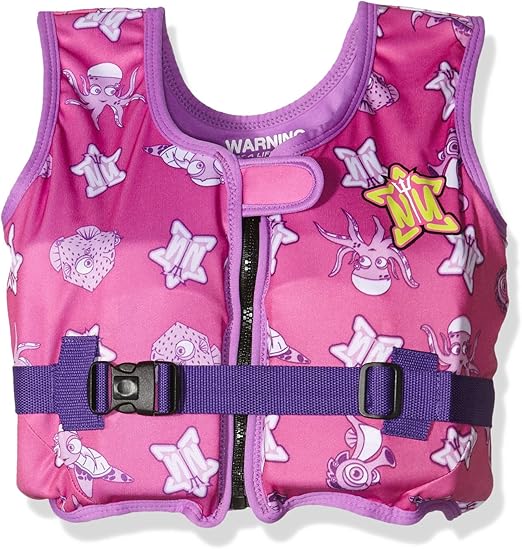 Pool Girls' Swim Vest Floating Swimming Aid Pink patterned, 57 Years