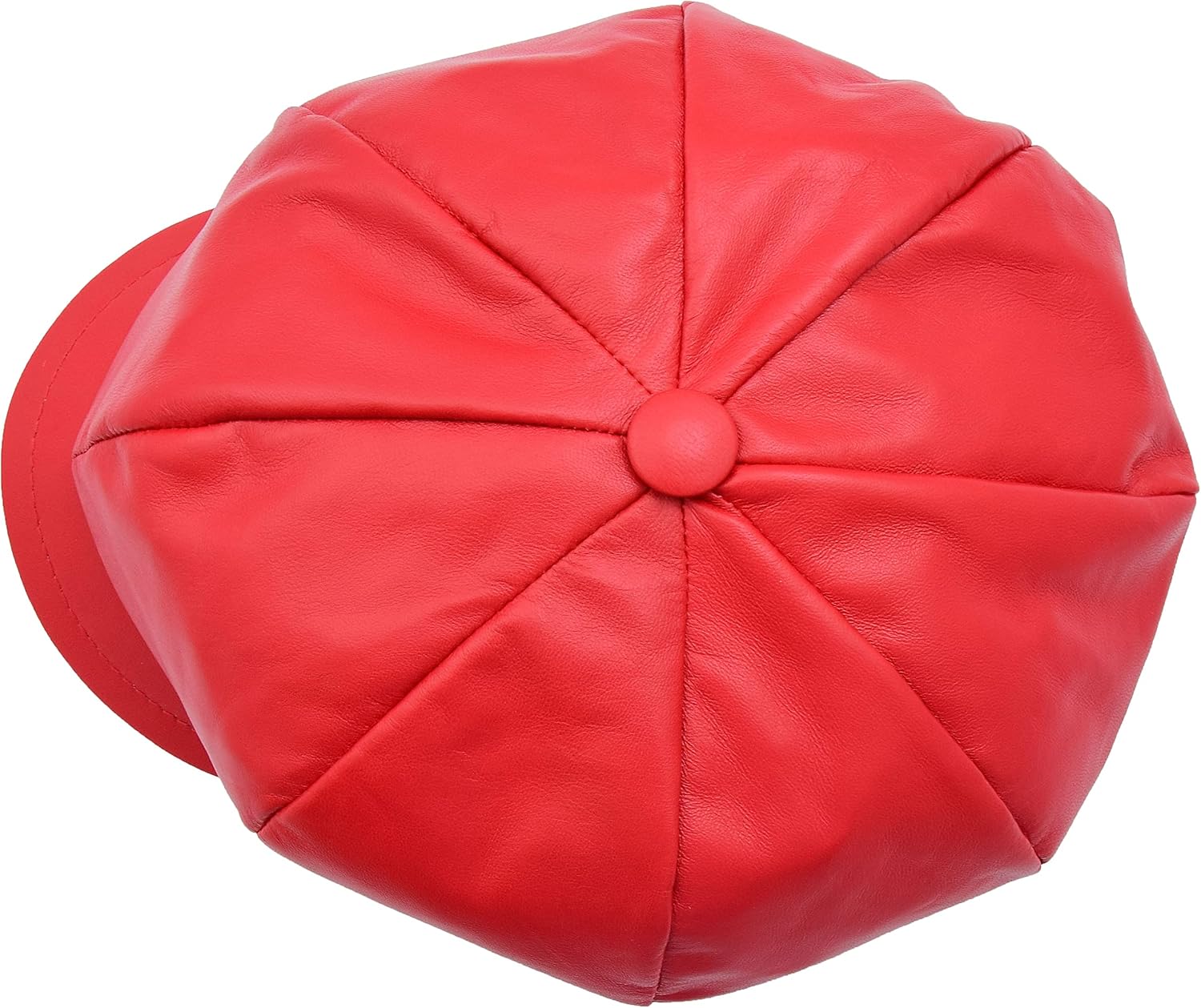 A1 FASHION GOODS Womens Soft Leather Baker-boy Cap Classic Headwear Colours Black Brown Red White