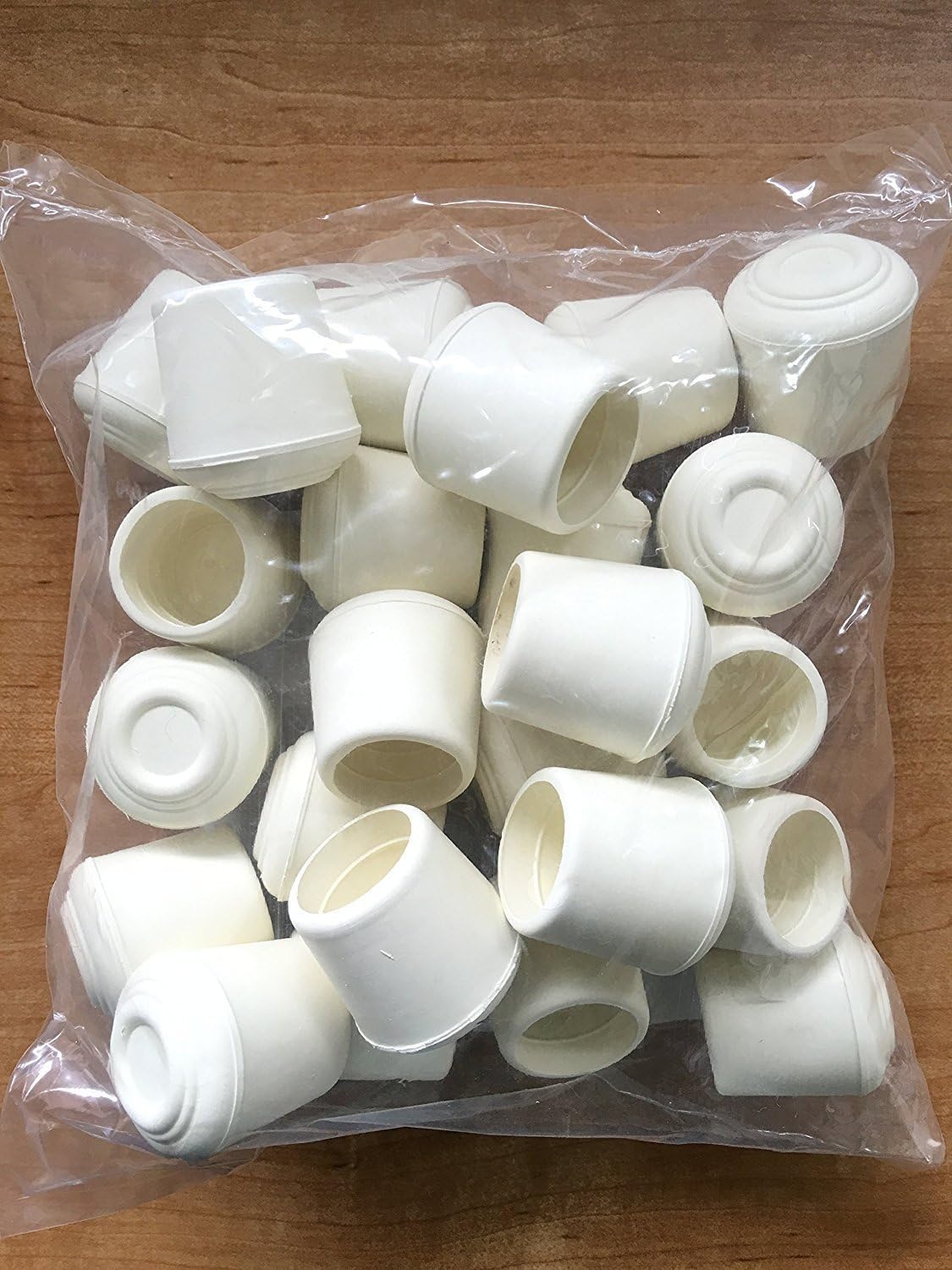 Shepherd Hardware 1-1/8" Round Non-Marking Rubber Slip-On Chair Leg Tips, Non-slip Protective Furniture Leg Caps for Chairs, Stools, and Tables on Hard Surfaces, Set of 24, Black