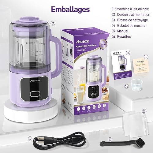 N4 Nut Milk Maker, 50OZ Automatic Plant-Based Milk Machine for Homemade Almond, Oat, Soy Yogurt & Dairy-Free Beverages, Smart Preset Modes, Quick Self Clean & Multifunctional Design - 7