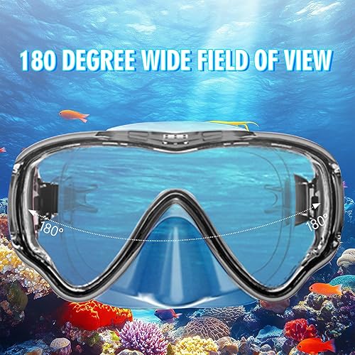 Miniatura 3 de Adult Diving Masks Full Face Snorkel Mask -Anti-Fog Dry Snorkel System Prevents Leaks for Effortless Breathing