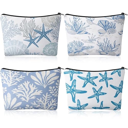 4 Pcs Ocean Themed Gifts for Women Sea Coastal Makeup