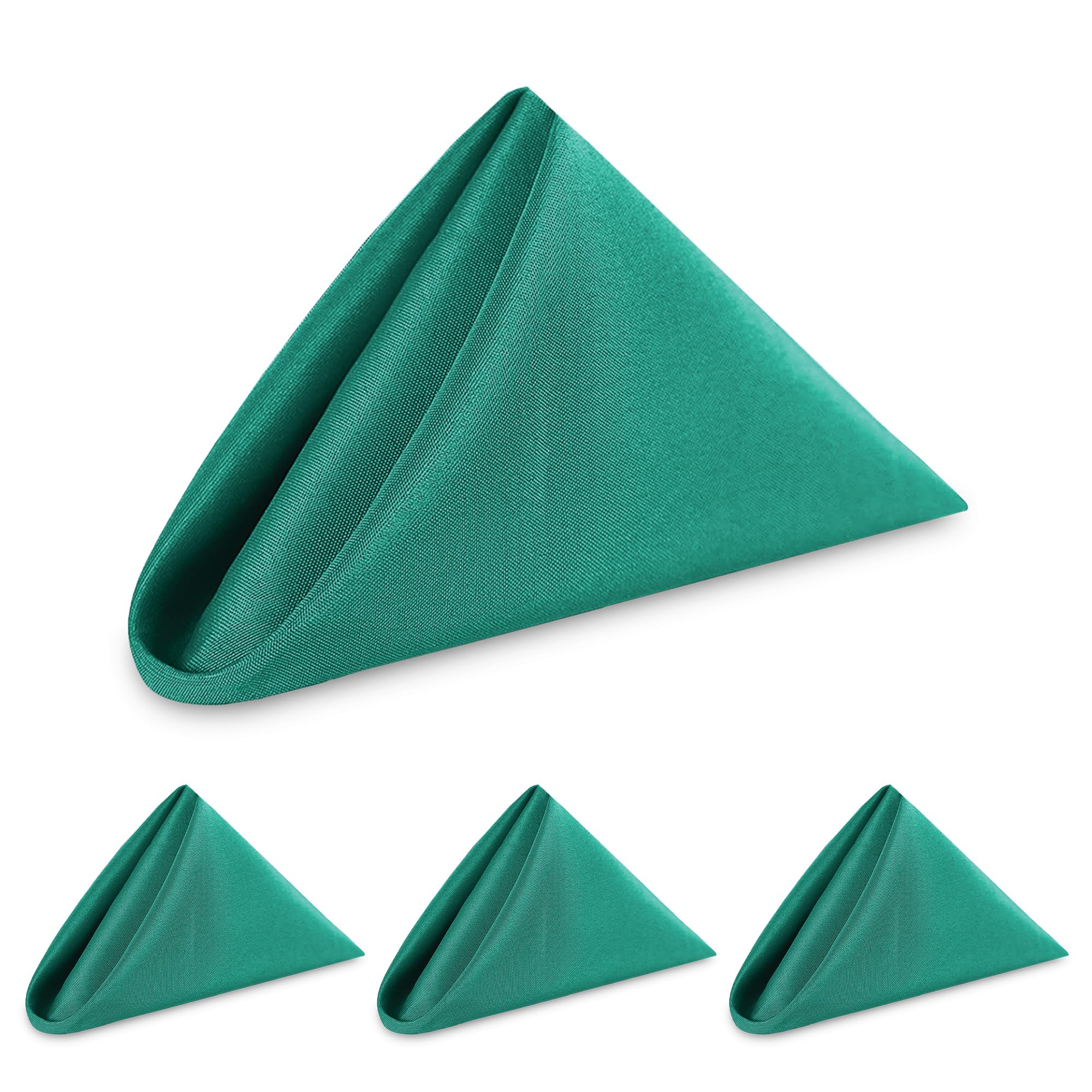 WedDecor 20 Inch Forest Green Cotton Polyester Table Napkin for Home, Hotel, Dinning, Wedding, Banquet, Party, Events, Hemmed Edges Lightweight & Machine Washable, 4pcs โ image 1