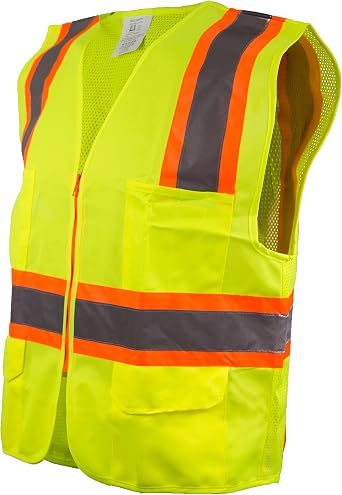 RK Safety Two Tone High Visibility Safety Vest, Size