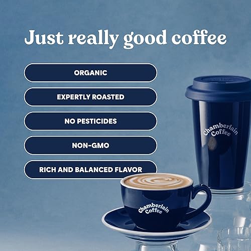 Miniatura 7 de Chamberlain Coffee Early Bird Blend - Tostado ligero, café orgánico, grano entero, 12 onzas