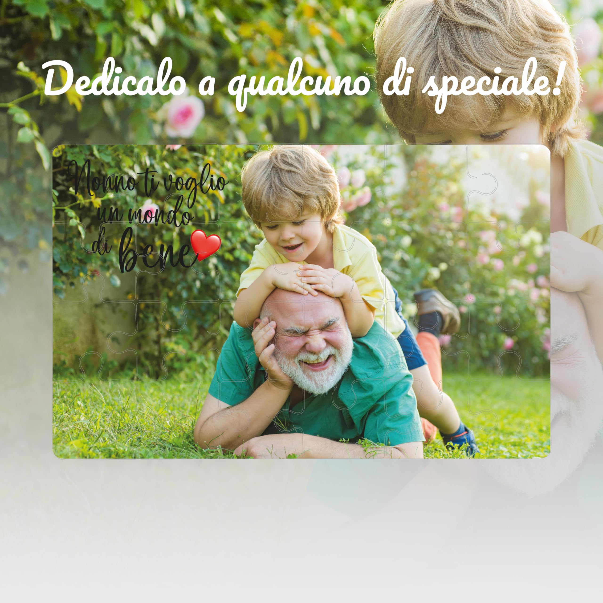 Puzzle personalizzato foto testo 24-384 pezzi stampato alta definizione 12x19 cm