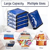 Vista 4 de Windyun 32 bolsas de almacenamiento transparentes con cremallera, bolsas de almacenamiento de plástico para suéteres, sábanas organizadoras, funda