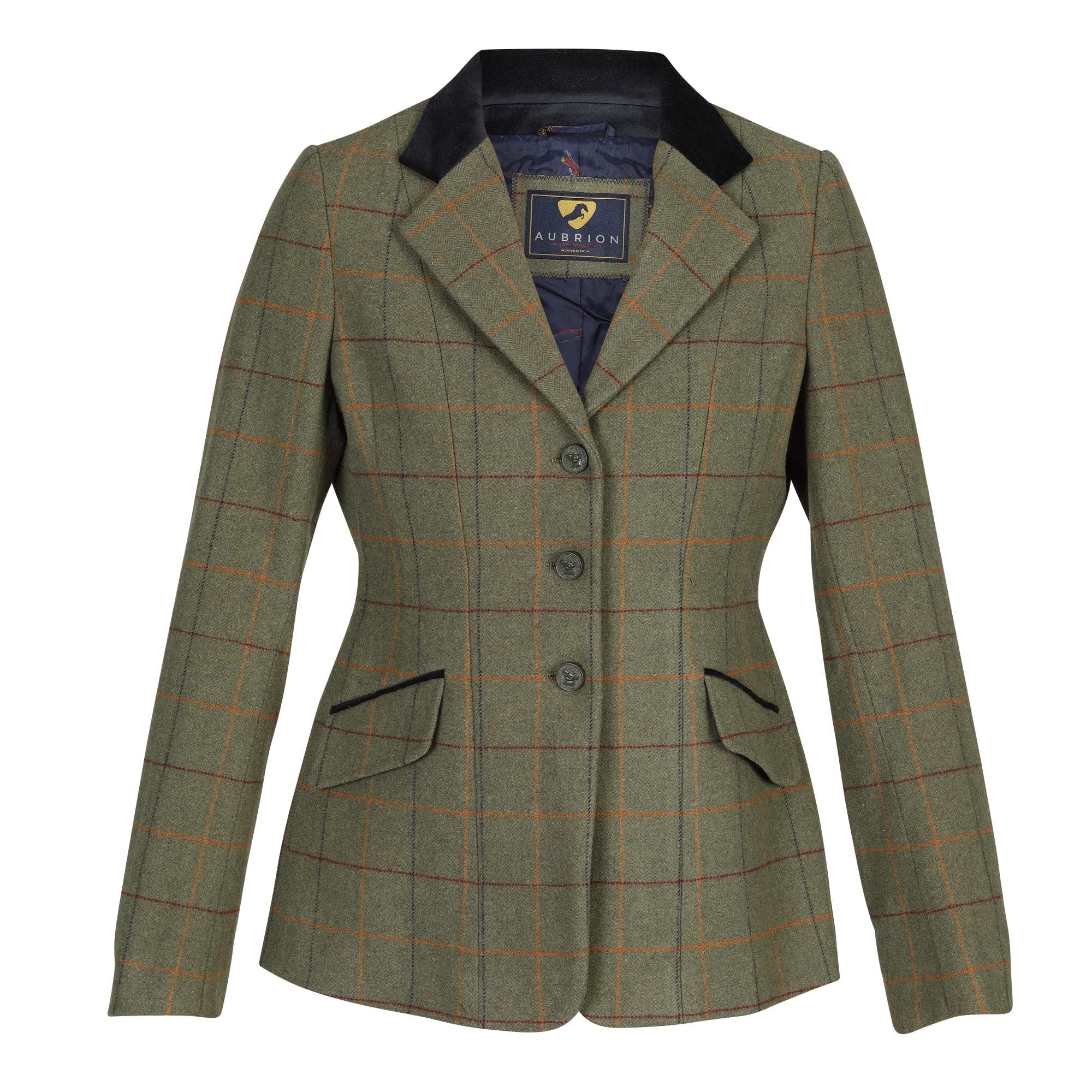 Aubrion Boys Green Check Childs Saratoga Jacket